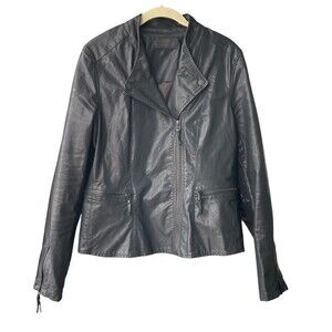 Blank NYC Faux Leather Black Jacket Size L
